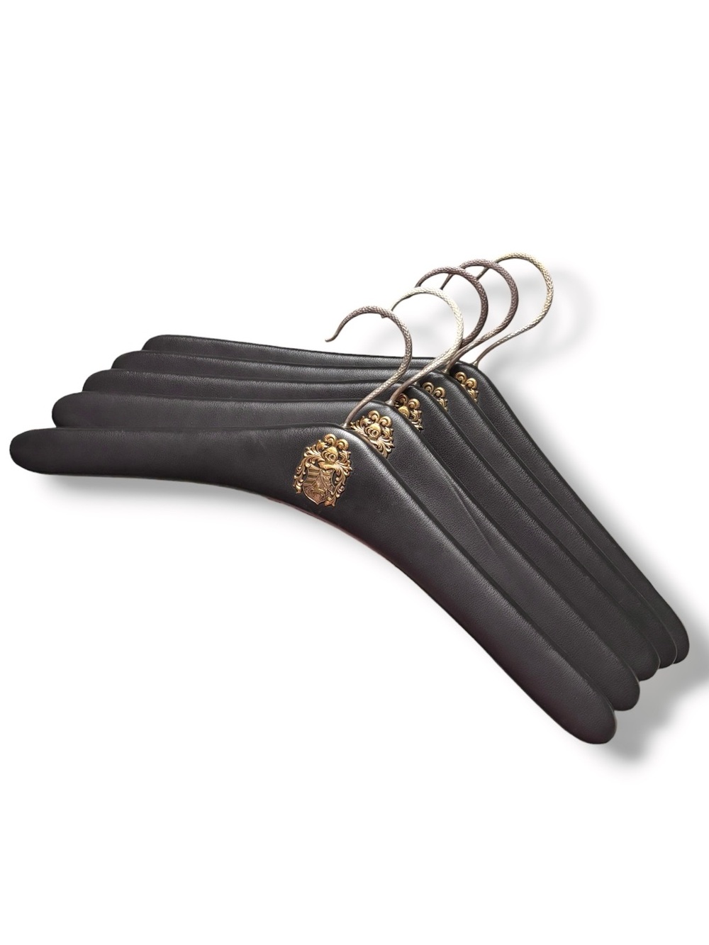 LIA OF SWITZERLAND Mid Century Luxury Covered Hangers Set of 5 VINTAGE